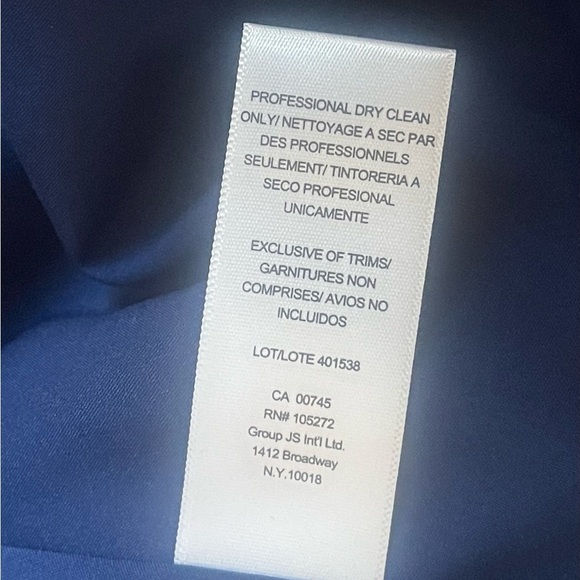 New! Kay Unger New York NavyBlue V Neck long dress size 4 - Picture 10 of 14